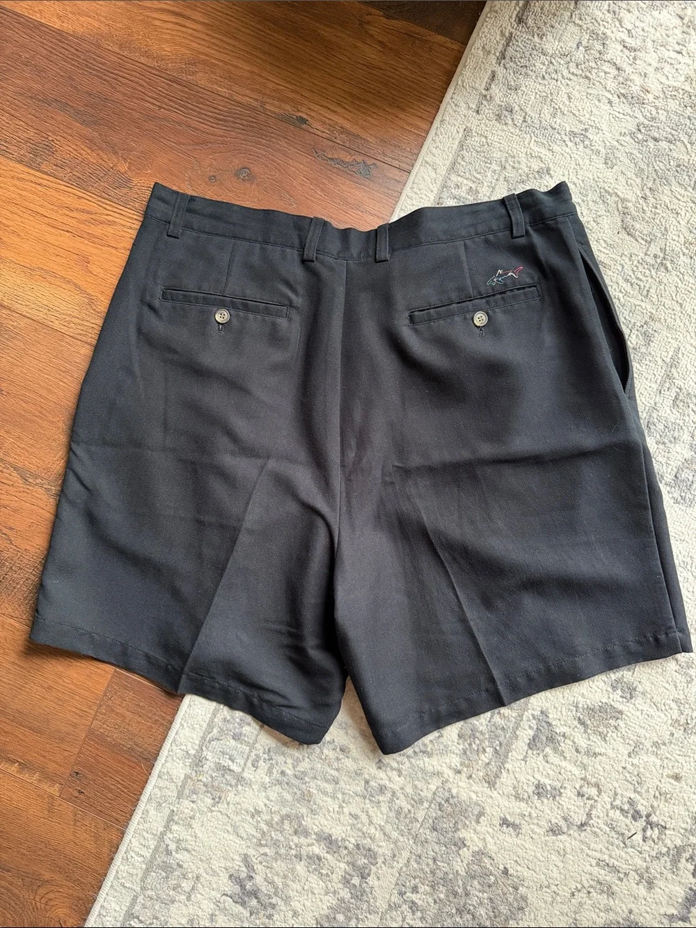 GREG NORMAN Black Pleat Shorts
